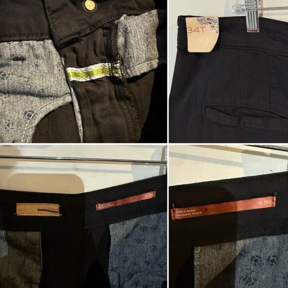 Wide Leg High-Rise Jeans Pilcro by Anthropologie Black Pants Size 34 Tall NWT - Picture 9 of 16